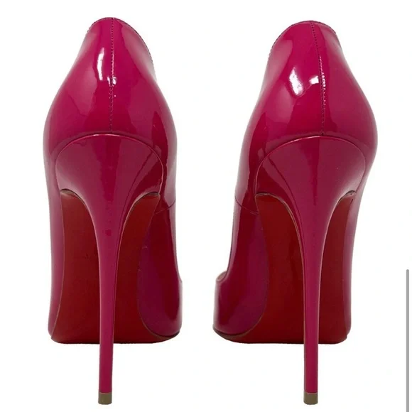 Christian Louboutin So Kate 120 Pink Patent Leather Pointed Toe High Heel Pumps - Picture 4 of 5